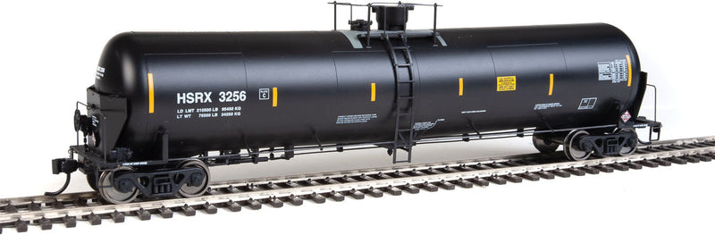 55' Trinity Modified 30,145-Gallon Tank Car - Ready to Run -- High Sierra Energy HSRX #3256 (black, white; Conspicuity Marks)-1