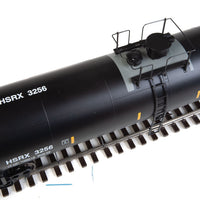 55' Trinity Modified 30,145-Gallon Tank Car - Ready to Run -- High Sierra Energy HSRX #3256 (black, white; Conspicuity Marks)