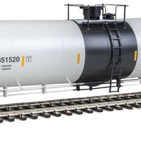 55' Trinity Modified 30,145-Gallon Tank Car - Ready to Run -- Trinity Industries Leasing #351520 (white, Black Band & Lettering; Conspicui