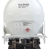 55' Trinity Modified 30,145-Gallon Tank Car - Ready to Run -- Trinity Industries Leasing #351520 (white, Black Band & Lettering; Conspicui