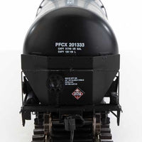 55' Trinity Modified 30,145-Gallon Tank Car - Ready to Run -- First Union Wells Fargo Rail Corp PFCX #201333 (black, white, yellow conspic