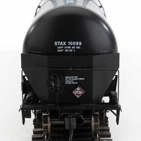 55' Trinity Modified 30,145-Gallon Tank Car - Ready to Run -- Stauffer Chemical Co. STAX #10099 (black, white, yellow conspicuity marks)
