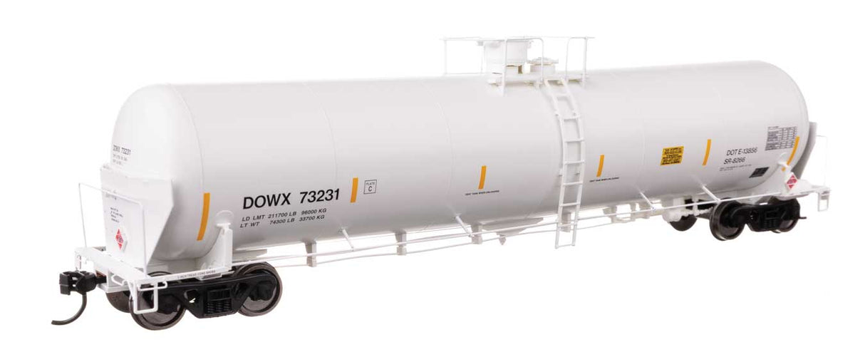 55' Trinity Modified 30,145-Gallon Tank Car - Ready to Run -- Dow Chemical DOWX #73231-2