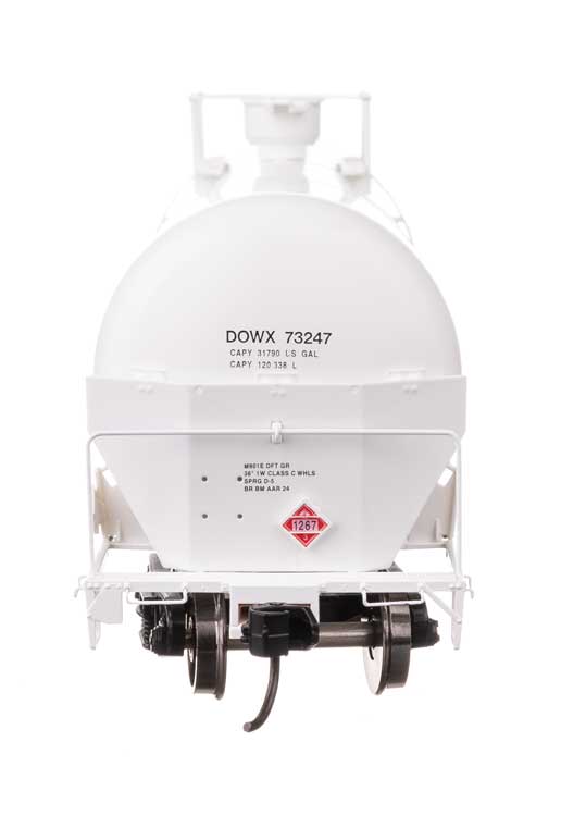 55' Trinity Modified 30,145-Gallon Tank Car - Ready to Run -- Dow Chemical DOWX #73247-4