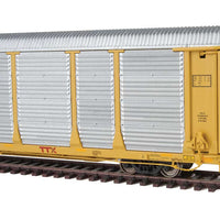 89' Thrall Bi-Level Auto Carrier - Ready To Run -- Canadian National / GTW Rack / TTGX Flatcar #702410
