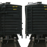 50' AAR Single Door Express Boxcar - Ready to Run -- Kansas City Southern #401 (Barber S2 Trucks)