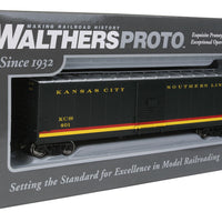 50' AAR Single Door Express Boxcar - Ready to Run -- Kansas City Southern #401 (Barber S2 Trucks)