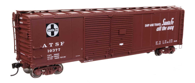 50' AAR Double-Door Boxcar - Ready to Run -- Santa Fe #10377-1