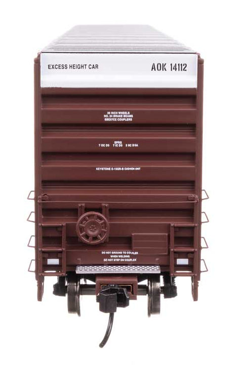50' Gunderson Hi-Cube Paper Service Boxcar - Ready to Run -- Arkansas-Oklahoma #14112-3