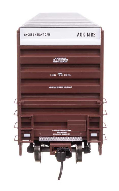 50' Gunderson Hi-Cube Paper Service Boxcar - Ready to Run -- Arkansas-Oklahoma #14112-4