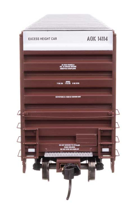 50' Gunderson Hi-Cube Paper Service Boxcar - Ready to Run -- Arkansas-Oklahoma #14114-4