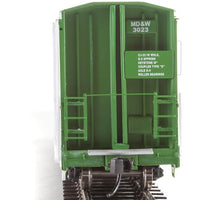 56' Thrall All-Door Boxcar - Ready to Run -- Boise Cascade - Minnesota, Dakota & Western #3023 (white, green, black)
