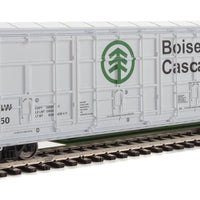 56' Thrall All-Door Boxcar - Ready to Run -- Boise Cascade - Minnesota, Dakota & Western #3050 (white, green, black)