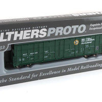 56' Thrall All-Door Boxcar - Ready to Run -- British Columbia BCIT #800105 (green, white, yellow; Dogwood Logo)
