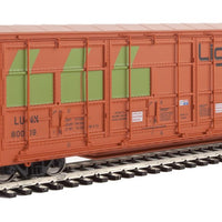 56' Thrall All-Door Boxcar - Ready to Run -- Lignum LUNX #80009 (orange, green, black)