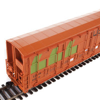 56' Thrall All-Door Boxcar - Ready to Run -- Lignum LUNX #80009 (orange, green, black)