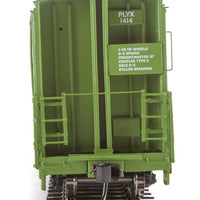 56' Thrall All-Door Boxcar - Ready to Run -- US Plywood #1414 (green, white)