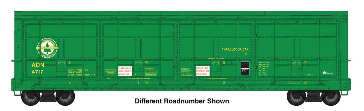 56' Thrall All-Door Boxcar - Ready to Run -- Ashley, Drew & Northern #4724
