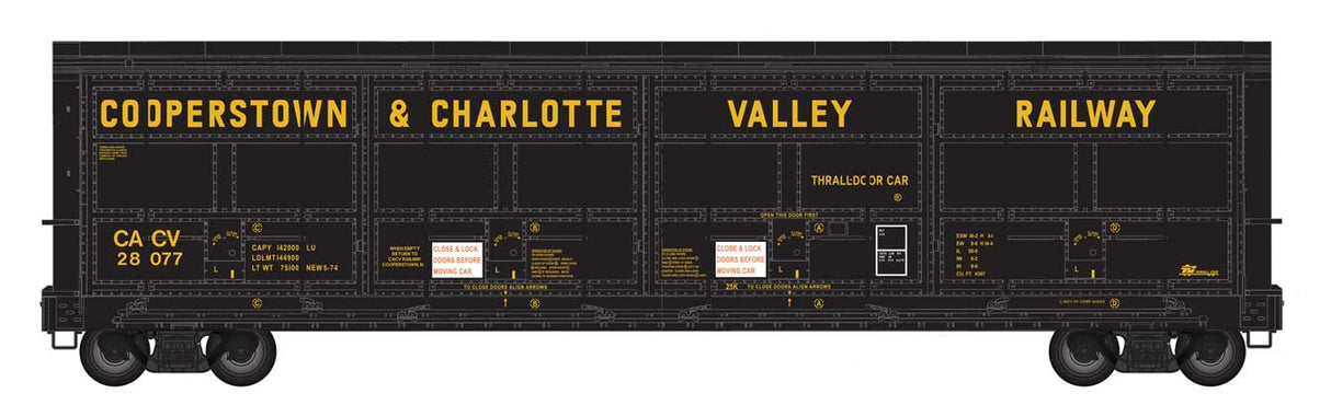 56' Thrall All-Door Boxcar - Ready to Run -- Cooperstown & Charlotte Valley #28077