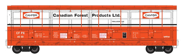 56' Thrall All-Door Boxcar - Ready to Run -- Canfor (Red) #4659