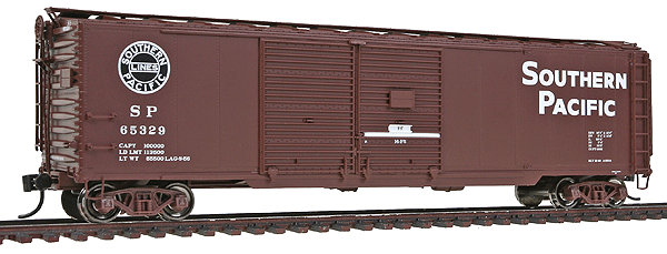 50' AAR Double-Door Boxcar - Ready to Run -- Southern Pacific(TM) #65329 (Boxcar Red,black Lines Logo, Sans Serif Ltring)