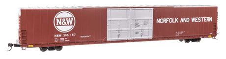 86' Pullman-Standard Double-Door Hi-Cube Boxcar - Ready to Run -- Norfolk & Western #355157-2