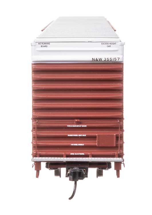 86' Pullman-Standard Double-Door Hi-Cube Boxcar - Ready to Run -- Norfolk & Western #355157-4