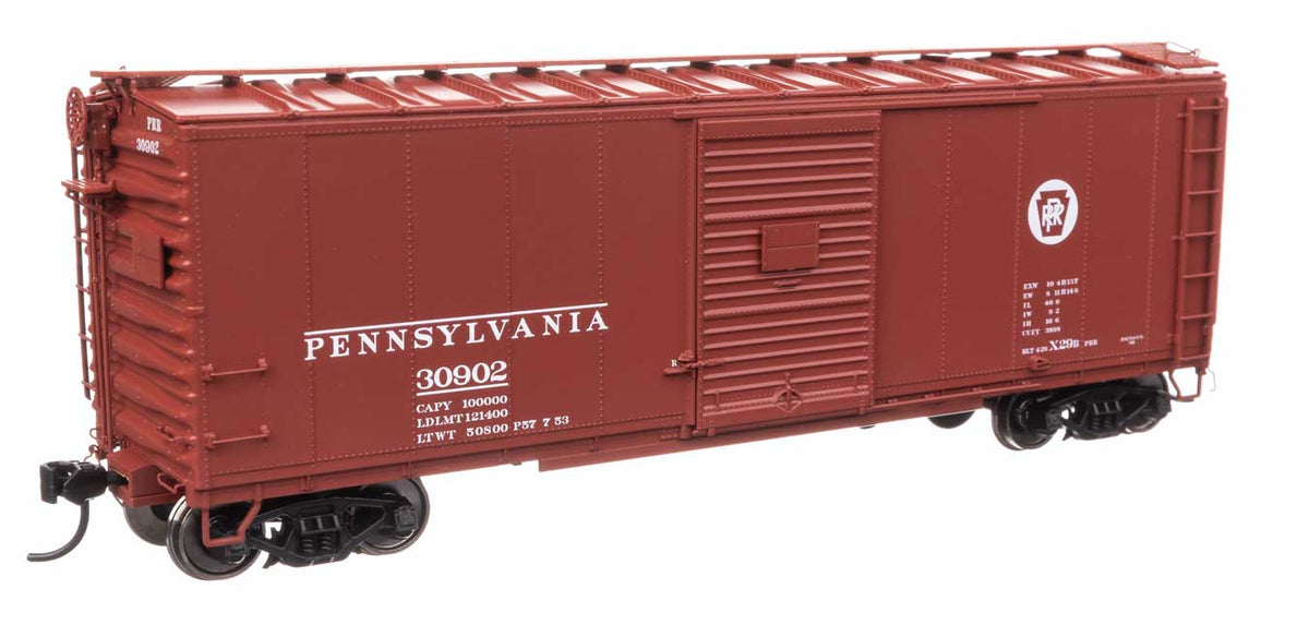 40' X29B Boxcar - Ready to Run -- Pennsylvania Railroad #30902 (1950s, Circle Keystone)-1