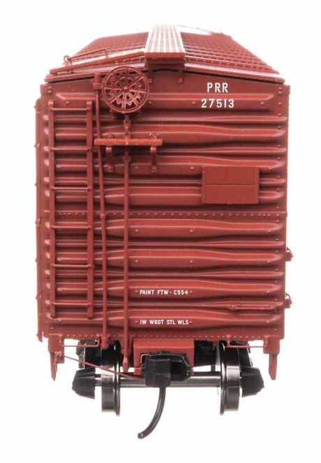 40' X29B Boxcar - Ready to Run -- Pennsylvania Railroad #27513 (Shadow Keystone Script)-3