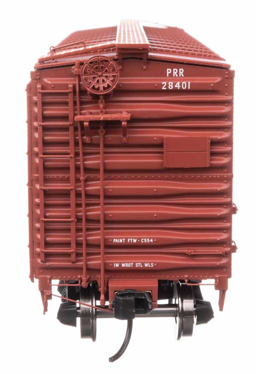 40' X29B Boxcar - Ready to Run -- Pennsylvania Railroad #28401 (Shadow Keystone Script)-3