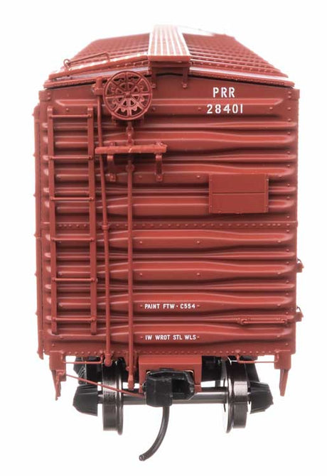 40' X29B Boxcar - Ready to Run -- Pennsylvania Railroad #28401 (Shadow Keystone Script)-3