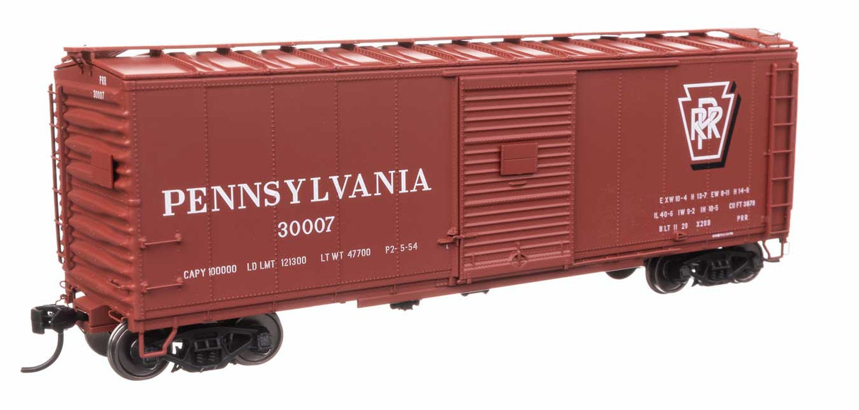 40' X29B Boxcar - Ready to Run -- Pennsylvania Railroad #30007 (Shadow Keystone Plain)-2