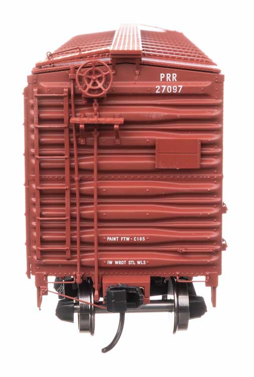 40' X29B Boxcar - Ready to Run -- Pennsylvania Railroad #27097 (Plain Keystone)-3