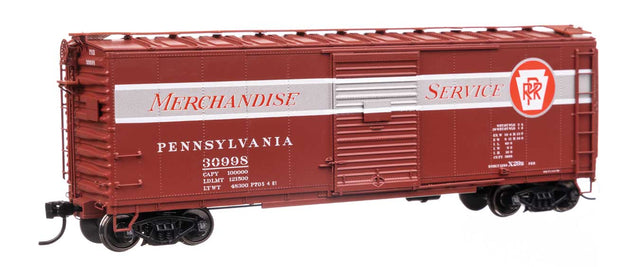 40' X29B Boxcar - Ready to Run -- Pennsylvania Railroad #30998 (Merchandise Service, With Stiffeners)