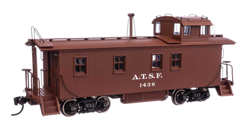 30' ATSF 1300-Series Wood Caboose - Ready to Run -- Santa Fe #1436 (A.T.S.F, 1938-1941 Scheme; Mineral Red, white)-1