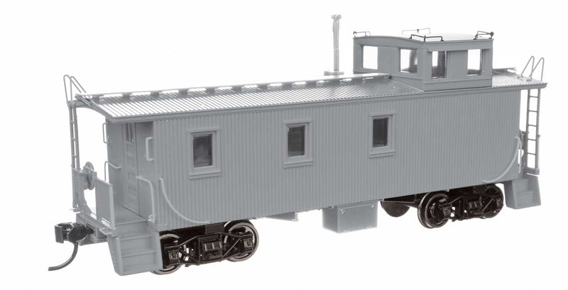 30' GTW Style Wood Caboose with Offset Coupola - Ready To Run -- Undecorated