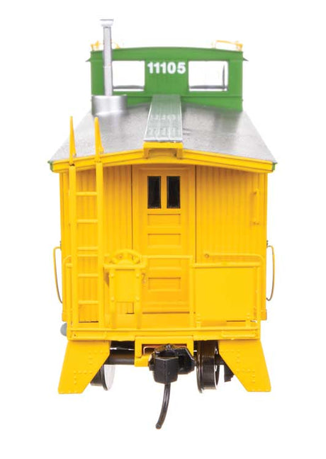 30' GTW Style Wood Caboose with Offset Coupola - Ready To Run -- Burlington Northern #11105-3
