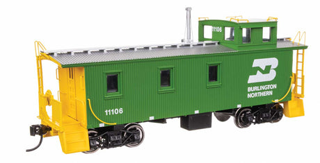 30' GTW Style Wood Caboose with Offset Coupola - Ready To Run -- Burlington Northern #11106-1