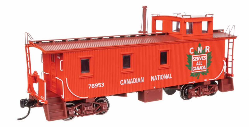 30' GTW Style Wood Caboose with Offset Coupola - Ready To Run -- Canadian National #78953-1