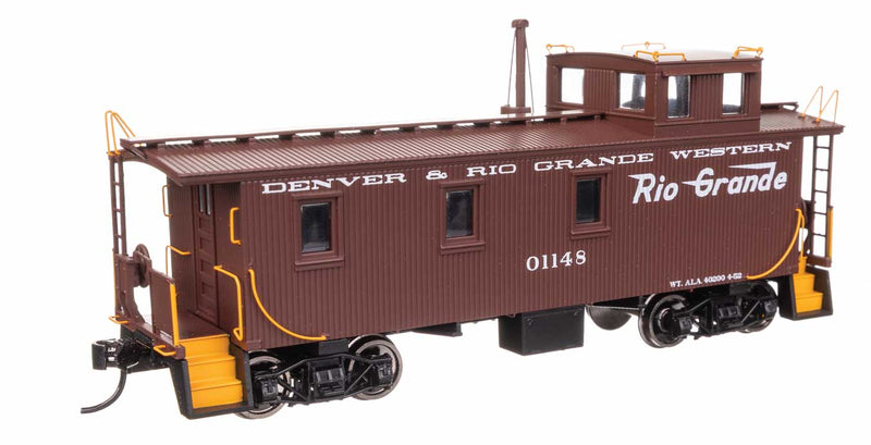 30' GTW Style Wood Caboose with Offset Coupola - Ready To Run -- Denver & Rio Grande Western(TM) #01148-1
