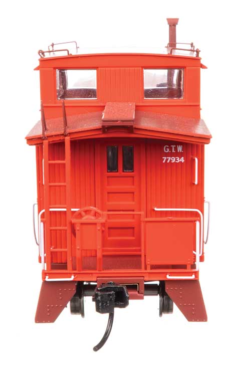 30' GTW Style Wood Caboose with Offset Coupola - Ready To Run -- Grand Trunk Western (Early) #77934-4