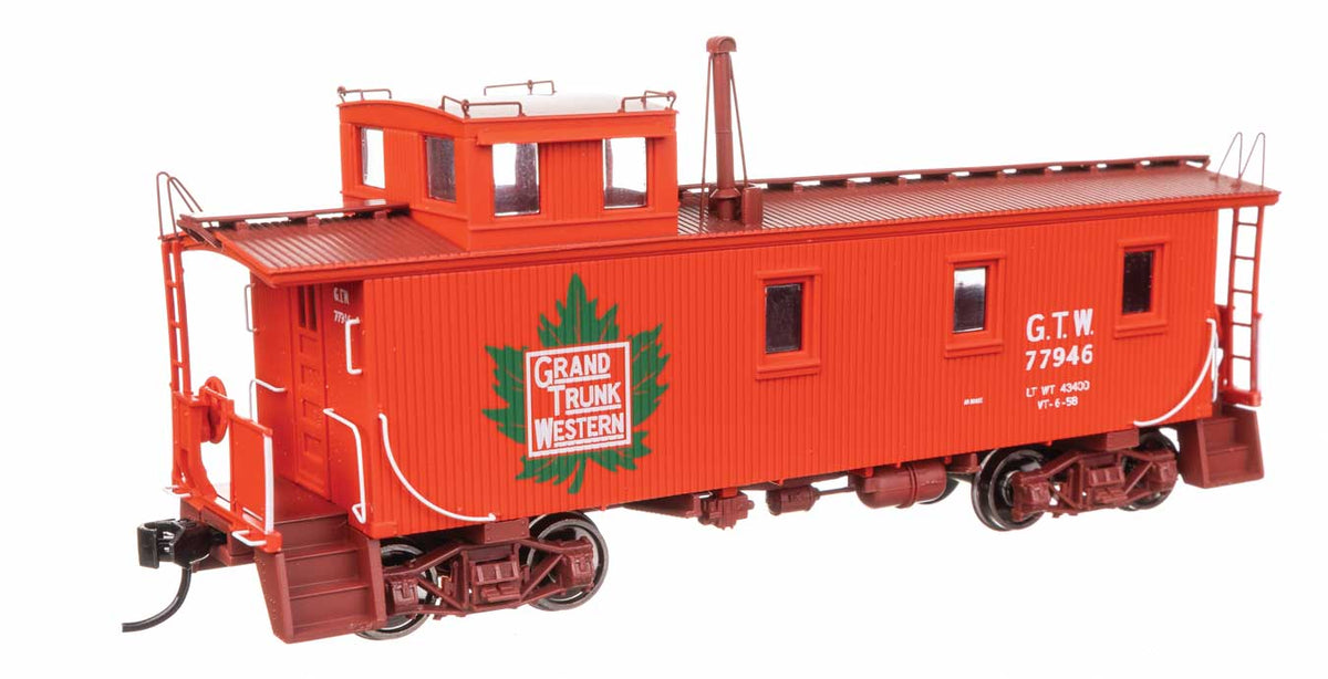 30' GTW Style Wood Caboose with Offset Coupola - Ready To Run -- Grand Trunk Western (Early) #77946-2