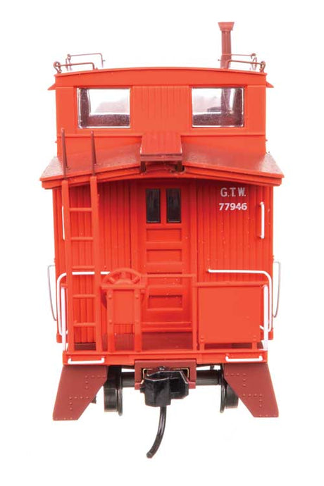 30' GTW Style Wood Caboose with Offset Coupola - Ready To Run -- Grand Trunk Western (Early) #77946-4