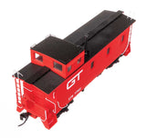 30' GTW Style Wood Caboose with Offset Coupola - Ready To Run -- Grand Trunk Western (Modern) #77901-5