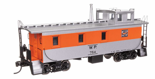 30' GTW Style Wood Caboose with Offset Coupola - Ready To Run -- Western Pacific(TM) #754-1