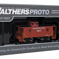PRR N6B Wood Cabin Car (Caboose) w/Offset Cupola - Ready to Run -- Pennsylvania #982143 (Tuscan, black w/Modified Block lettering & bars)