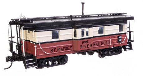 Milwaukee Road Rib Sided Caboose -- St. Maries River Railroad #995 (red, white, black; oil stove)-1