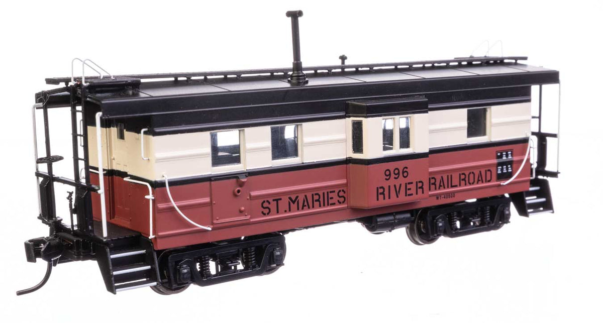 Milwaukee Road Rib Sided Caboose -- St. Maries River Railroad #996 (red, white, black; oil stove)-2