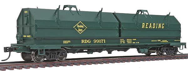 50' Evans Cushion Coil Car - Ready to Run -- Reading #99171 (green, yellow, 1 Each Hood w/Reading Lettering & Logo)
