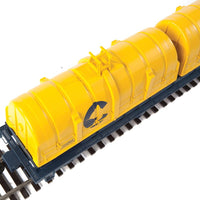 50' Evans Cushion Coil Car - Ready to Run -- Chessie System C&O #306252 (Glass-Fiber Hoods; blue, yellow)